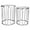Braswell - Silver, variant on Round End Tables Set, Mirrored Tops, Nesting, 2 PCS