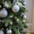 thumbnail image 3 of Barton Alpine Pencil Christmas Tree, Pre-Lit Slim Artificial Holiday Decoration, 4.6' Lighted Skinny With Pot Base, Warm White Lights, 3 of 6