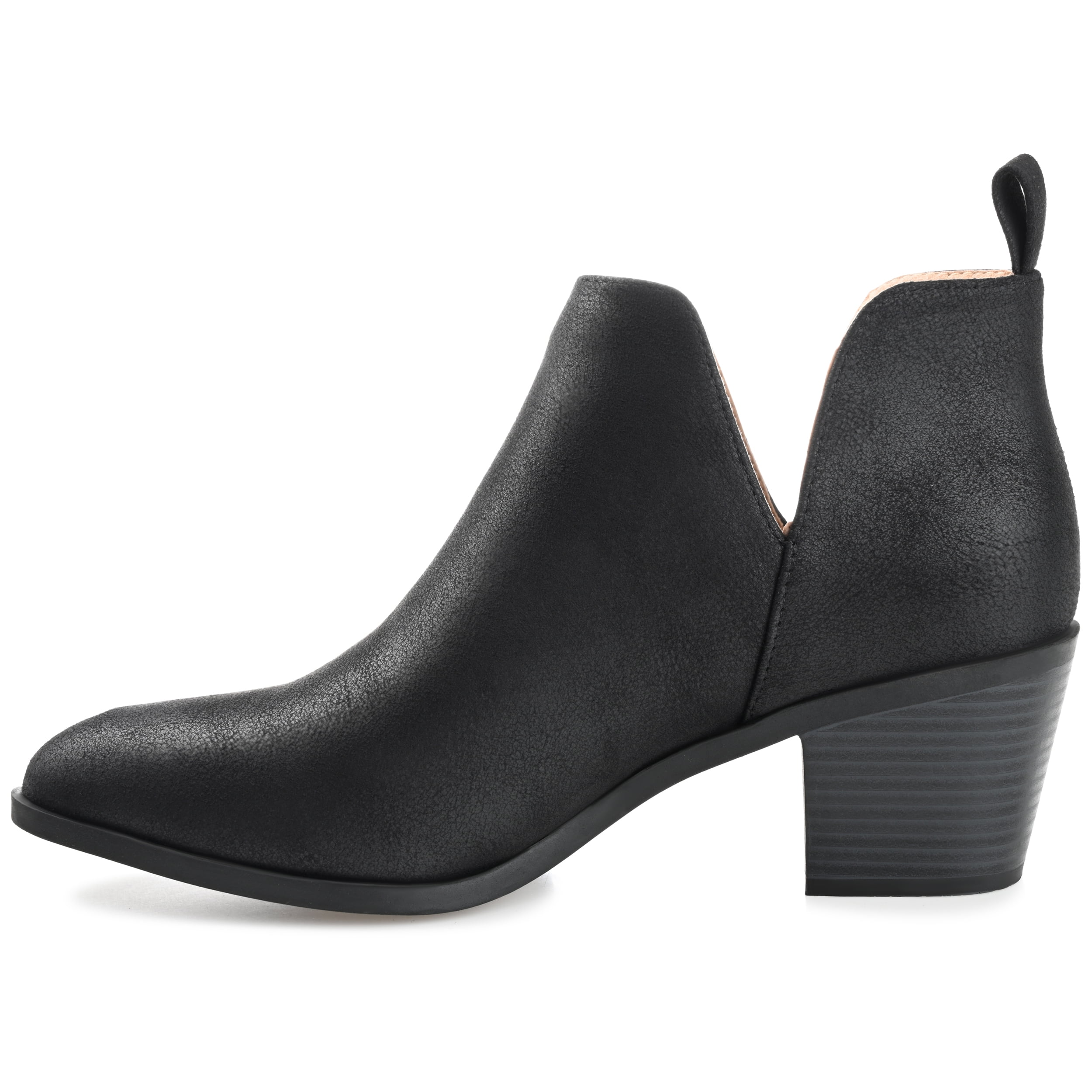 Journee Womens Lola Pull On Stacked Heel Booties, Widths Available