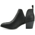 thumbnail image 3 of Journee Womens Lola Pull On Stacked Heel Booties, Widths Available, 3 of 10