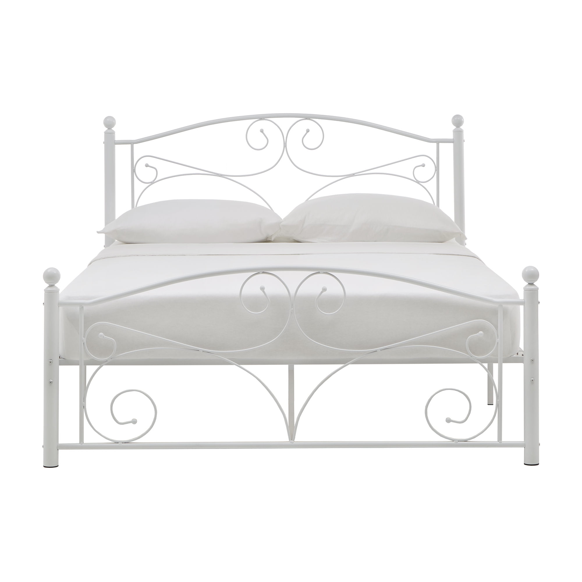 Weston Home Abigail Metal Platform Full Bed, White