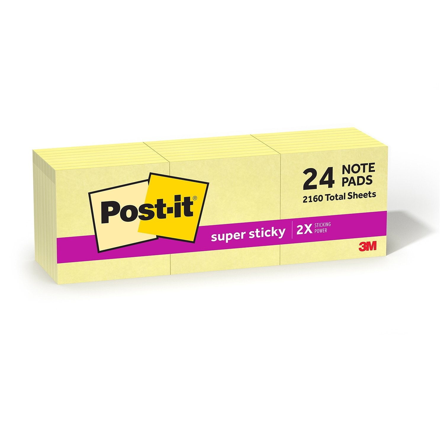 Post-it Alohadillas Originales De 655YW En Aarillo Canario, 3 X 5, 100 Hojas, 12paquete – Yaxa