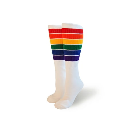 

Knee High Pride Socks Rainbow Striped Tube Socks T8-22