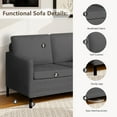 thumbnail image 6 of LAZZO Fabric Modern Loveseat Sofa Couch for Living Room, 51" W Upholstered Love Seats 2-Seater Furniture w/Iron Legs for Compact Small Space, Apartment, Bedroom, Dorm, Office, 6 of 9