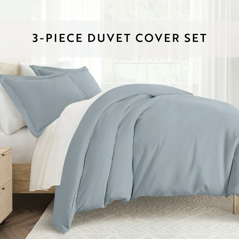 Noble Linens Light Blue Duvet Cover Set, Full/Queen photo 4