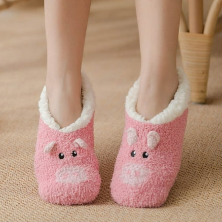 

3 Pairs Socks for Women Women s Cartoon Floor Socks Thicken Warm Non-slip Sleeping Socks Slippers Socks Womens Socks