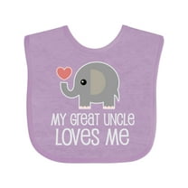 Inktastic My Great Uncle Loves Me Boys or Girls Baby Bib