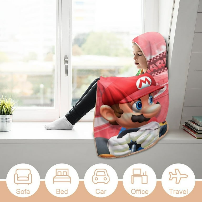 Luigi's Mansion Mario Game Soft Wearable Blanket Hoodie Hooded