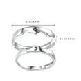 thumbnail image 2 of 1 Paire Réglable Anneau Ouvert Lune Soleil Gravé Anneau Couples Bijoux Cadeau, 2 of 9