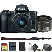 Canon EOS M50 Mirrorless Camera 24.1MP + 15-45mm Lens Starter Kit (International Model)