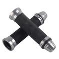 thumbnail image 1 of Poignées de guidon de moto en aluminium CNC et caoutchouc pour guidon de 7/8" (22,2 mm) et vélo en titane, 1 of 4