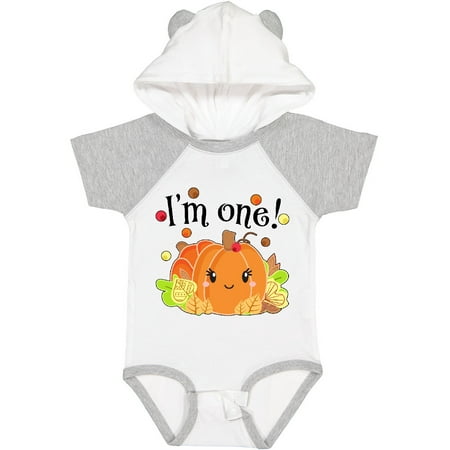 

Inktastic I m One- Pumpkin Birthday Autumn Gift Baby Boy or Baby Girl Bodysuit