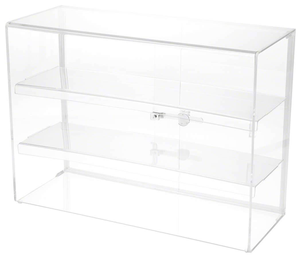 Plymor Sliding Back Locking Clear Acrylic Display Case, 2 Shelf ...