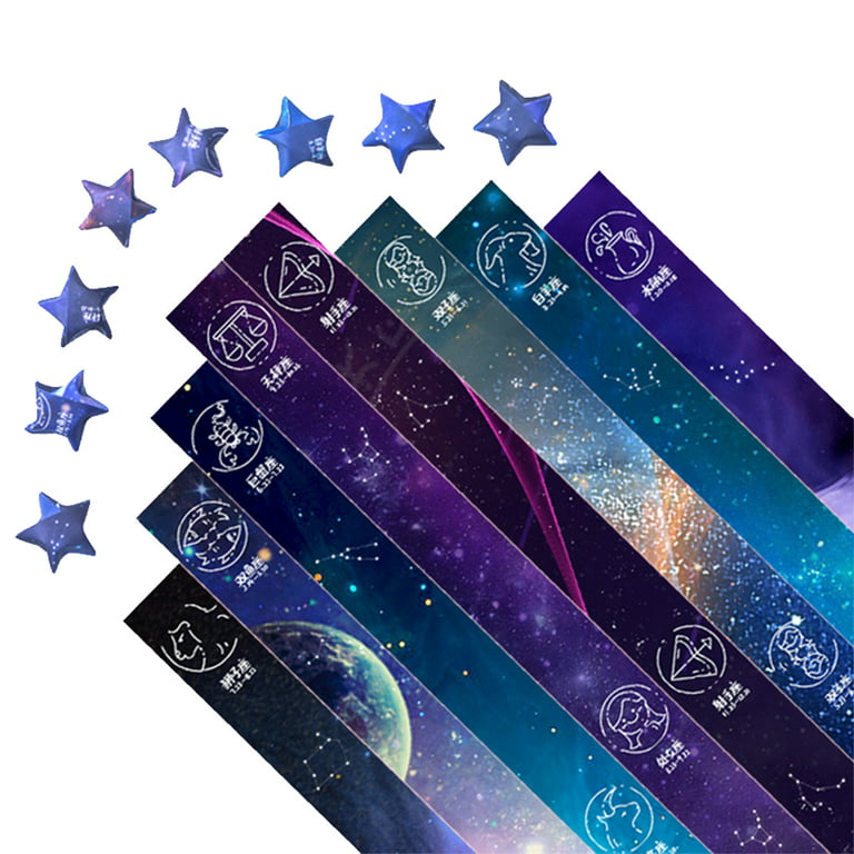 540 Sheets of Star Origami Paper,4 Colors of Lucky Star Paper Strips,Double  Sided Origami Star Paper Strips,Suitable for Lucky Star Decoration Folding  Paper for Art,Craft,DIY,Valentine's Day Gifts(Blue)