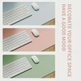 thumbnail image 2 of Waterproof Faux Leather 1pc Mouse Pad Simple Solid Color Desk for Office, Study Table or Dining Table, Easy to Clean, Multiple Colors Available Pink, Blue, Green, Yellow, Gray, Black, 2 of 4