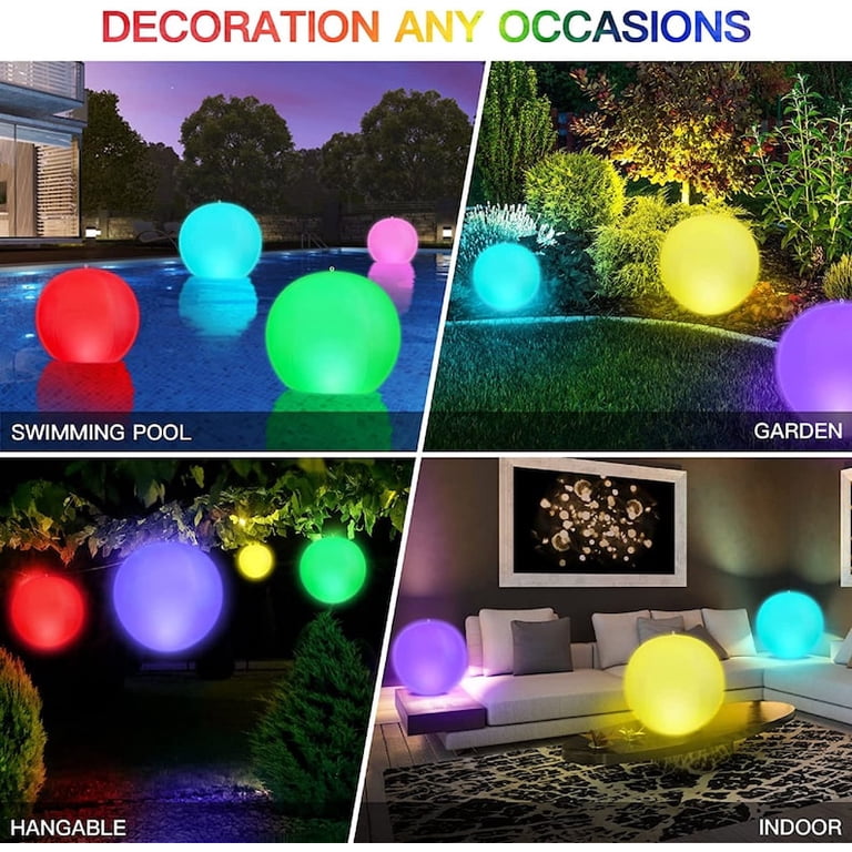 Bath Lights For Adults GEEDIAR 4 Pack Solar Floating Pool Lights ...