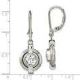 thumbnail image 4 of Grey Titanium Earring Drop & Dangle Women'S Cubic Zirconia CZ Round 35 mm 14, 4 of 4