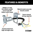 thumbnail image 2 of CURT 57185 4-Way Flat Vehicle-Side to 7-Way RV Blade Trailer Wiring Adapter, 2 of 3