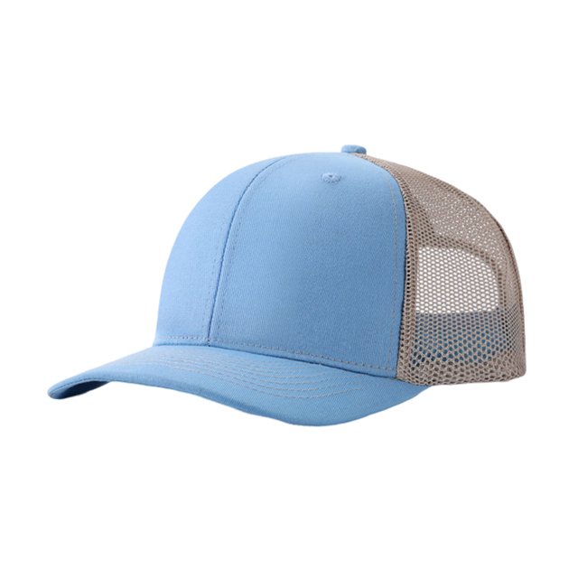 CSChome Baseball Cap Unisex Baseball Adjustable Hollow Mesh Lightweight Long Brim Color Matching UV Protection Outdoor Daily Trucker Hat