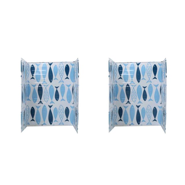 Billuyoard Nueva cocina de impresión de cocina de estufa rango Protector deflector -Board aislamiento de aceite Scald Guard Board inofensivo Type2 NO2
