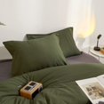 thumbnail image 4 of Green California King Duvet Cover Prewashed Microfiber Simple Bedding Olive, 4 of 7