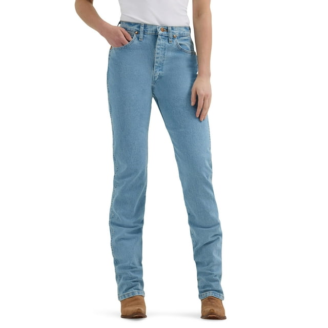 Jeans Wrangler para mujer, corte vaquero, talle alto, corte ajustado 11-38
