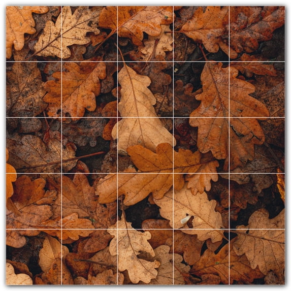 Picture-Tiles.com: Autumn Ceramic Tile Wall Mural WAL500024-55S. 21.25"W x 21.25"H using (25) 4.25" x 4.25" Ceramic Tiles-Satin Finish