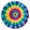 Colorful Tie Dye-1, variant on Colorful Tie Dye Mandala Pattern Round Fitted Tablecloth with Elastic Edge,Dining Table Cover Waterproof,Outdoor Round Tablecloth for Camping,Dining,Indoor and Outdoor