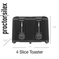thumbnail image 2 of Proctor Silex 4 Slice Toaster with Extra Wide Slots for Bagels, Cool-Touch Walls, Shade Selector With 7 Browning Levels, Toast Boost, Auto Shut-off a, 2 of 9