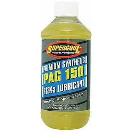 Supercool A/C Compressor PAG Lubricant, 8 oz, Bottle, Yellow P150-8