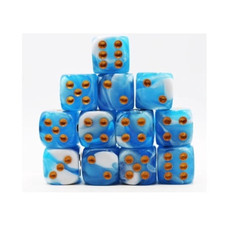 Foam Brain Games d6 Set - Cirrus Glitter w/Gold (12) New