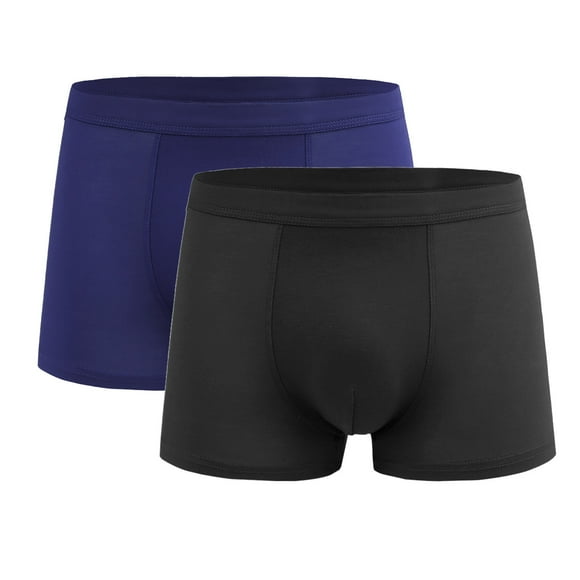 Besolor 2 Pack Mens Boxer Briefs Big and Talls Comfort Soft Elastic Waist Underwear Seamless Stretchy Underwear