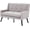 Light Gray, variant on Mid-Century 47" Small Loveseat Sofa, Plush Linen Fabric with Tufted High Back and Solid Wood Legs, for Apartment Living Room, Bedroom, Home Office, Dark Gray