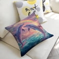 thumbnail image 5 of dolphins ocean rainbowLinen toss pillowcase decoration pillowcase gifting preferred 24x24 inch cushion cover sofa pillowcase sofa bedroom living room car, 5 of 8