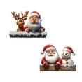 thumbnail image 2 of 2 pcs Christmas Fence peeker Decoration Santa Claus elk Snowman Peeking Garden Yard Cute Outdoor Sign Ornament for Xmas DIY Art Patio Decor, 2 of 9