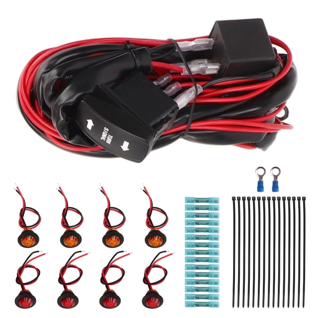 Harnais de Relais pour Clignotant, Interrupteur à Bascule de Clignotant UTV Installation Facile Accessoire Complet Résistant à l'Usure pour Chariot Interrupteur de Clignotant Horizontal, Interrupteur de Clignotant Vertical, Vertical