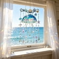 thumbnail image 5 of SLYNSHome Sea Themed Acrylic Wind Chime, 11.8 Inch Colorful Sunlight Reflector, Crystal Hanging Suncatcher for Yard Garden, Sparkling Window Porch Decor, Beach Lover Gift, 5 of 6