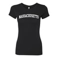 thumbnail image 2 of Wild Bobby State of Massachusetts College Style Women Slim Fit Junior Tee, 2 of 6
