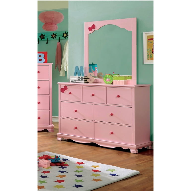 pink dresser mirror Furniture of America 32.25
