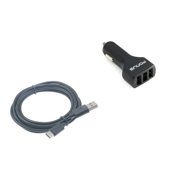 36W Car Charger for Samsung Galaxy A51/A50/A20/A10e/A01 3Port USB 4