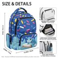 thumbnail image 5 of CHAQLIN Cute Cartoon Reading Turtle Print School Bag with Soft, Breathable Waterproof 17 Inch School Bookbag for Back to School Sports, 5 of 9