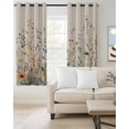 thumbnail image 2 of Vintage Botanical Blackout Curtains 84 Inches Long for Bedroom, Spring Floral Summer Botanical Rustic Thermal Insulated Room Darkening Black Out Window Curtain Panels Grommet Drapes for Living Room, 2 of 8