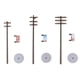 thumbnail image 4 of Diseño de micro paisaje de tren 10Pcs Mini Poste De Línea Eléctrica Para Trenes Ferrocarriles Micro Paisaje Accs 14.3cm, 4 of 9