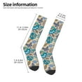 thumbnail image 2 of Naloa Vintage Floral Butterflies Thigh High Socks Extra Long Stretchy Sock Women Over Knee High Opaque Stocking Daily Wear, 2 of 6
