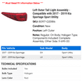 thumbnail image 2 of Left Outer Tail Light Assembly - Compatible with 2017 - 2019 Kia Sportage Sport Utility 2018, 2 of 2