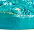 thumbnail image 2 of The HomeCentric Designer Turquoise Lumbar Pillow Cover, 12x26 inch (30x65 cm) Lumbar Pillow Cover, Ribbon Aqua Rose Flowers Lumbar Pillow Cover, Silk Lumbar Pillow Cover, Floral - Aquamarine Roses, 2 of 3