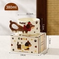 thumbnail image 3 of 14oz Red Dachshund Ceramic Mug, 3D Dog with Green Bow & Apple Print, Dishwasher Safe, Cute Dog Lover Gift for Home Office, 3 of 3