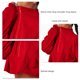 thumbnail image 5 of Sudadera de mujer Manga larga Cuello alto Suelto Deportivo Casual Transpirable Blusa con cremallera para exteriores Rojo S, 5 of 5