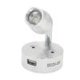 thumbnail image 1 of Luz De Lectura Puntual Led Lámpara de noche de pared para barco de 12 V CC, luz interior de remolque USB de 230 lm (tricolor plateado), 1 of 9
