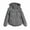 Gray, variant on Yangnuo Womens Fashion Warm Solid Color Clearance Puffer Jackets 2025 Women's Casual Loose Hooded Lapel Round Neck Jacket Winter Thick Short Long-Sleeved Jacket